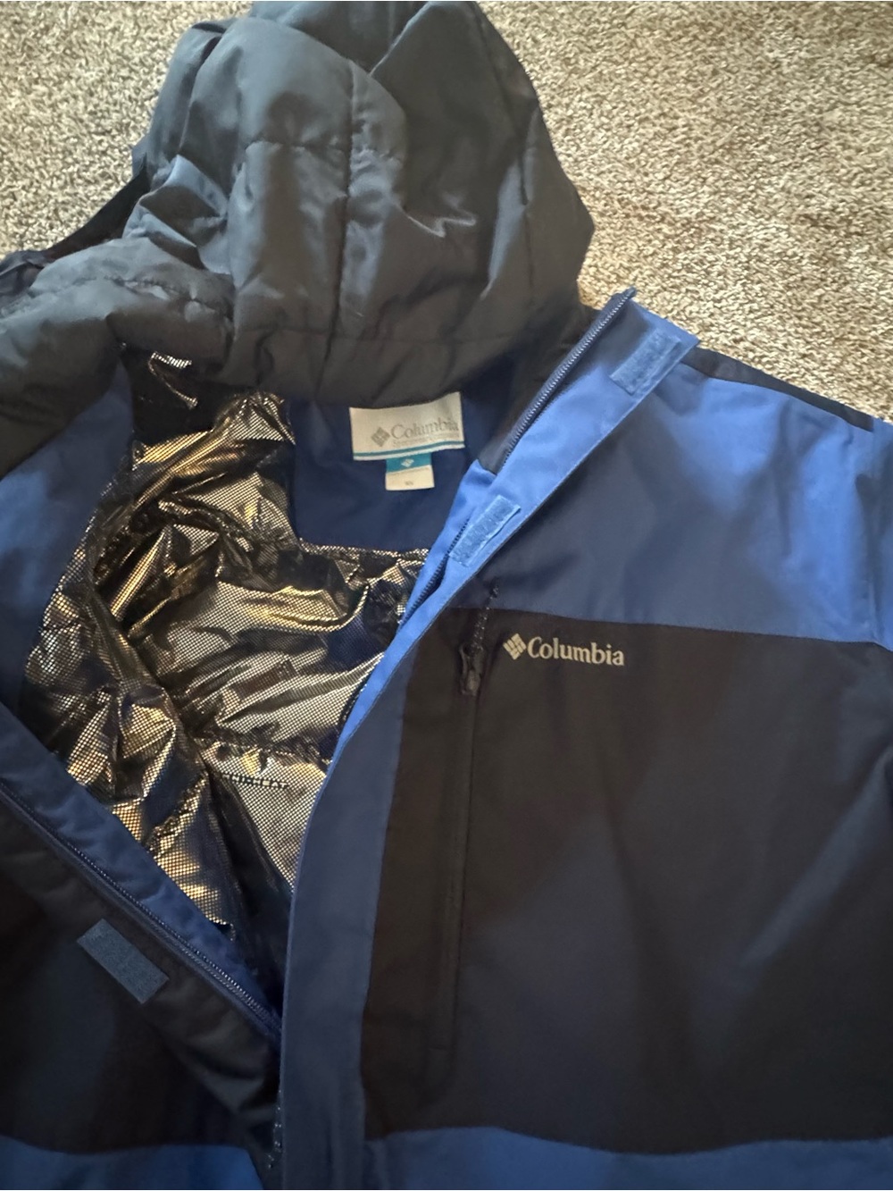 Columbia Jacket Mens 4XL Tipton Peak Ill Insulated Omni-Tech Blue Reflective NWT - Picture 13 of 13